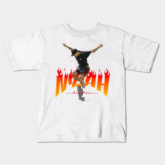 Nyjah Huston Kids T-Shirt by Juantamad